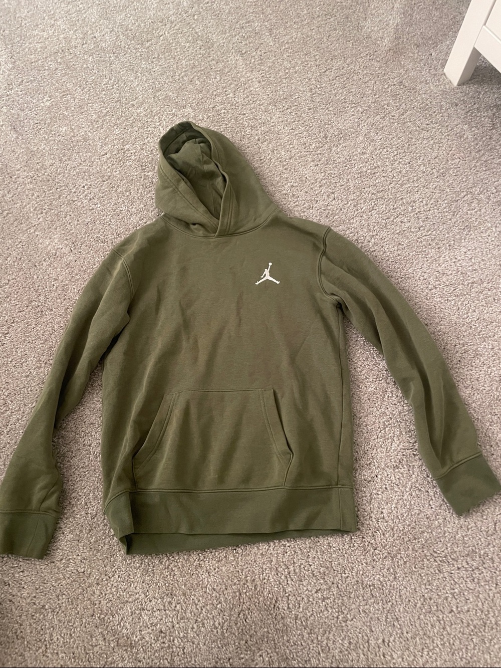 Nike Jordan Boys Olive Green Hoodie Size Large
